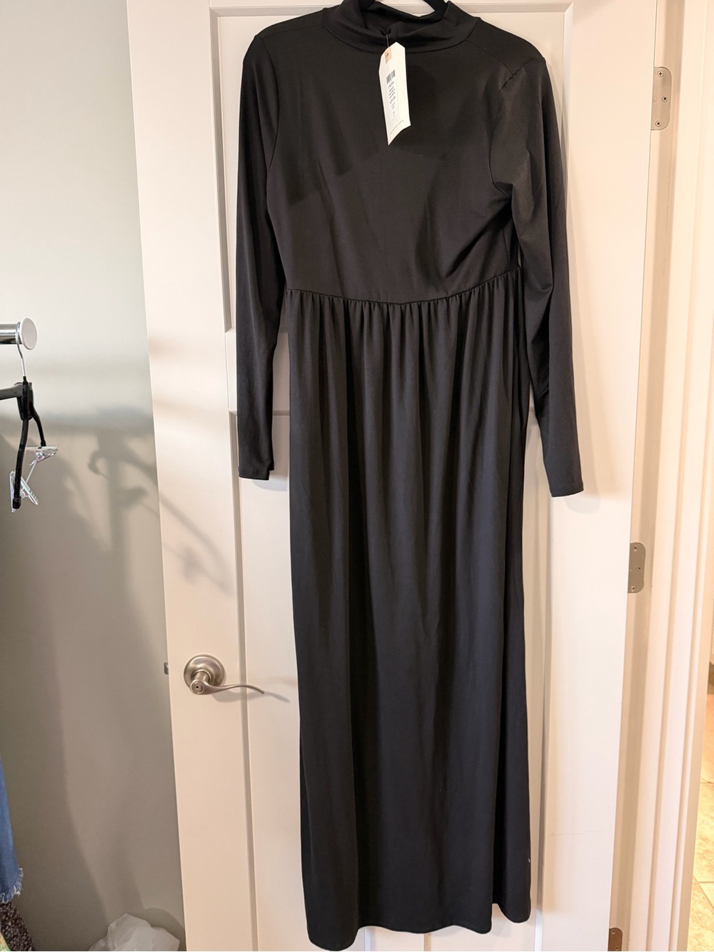 Beeson River (Inherit) Black Long Sleeve Maxi Dress - Classic High Neck